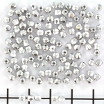 Czech faceted round 3 mm - silver