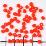 Tsjechisch facet rond 4 mm - oranje mat