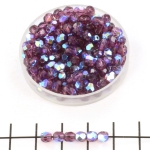 Czech faceted round 4 mm - amethyst ab