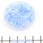 Tsjechisch facet rond 4 mm - crystal/montana blue AB