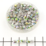 Czech faceted round 4 mm - crystal vitral