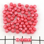 Czech faceted round 4 mm - pearl shine rose