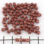 Tsjechisch facet rond 4 mm - saturated metallic grenadine