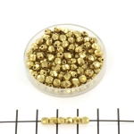 Tsjechisch facet rond 4 mm - gold bronze