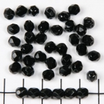 Czech faceted round 6 mm - black