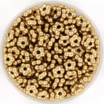 flower beads 5 mm - aztec gold