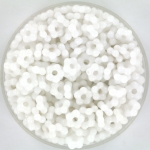 flower beads 5 mm - chalk white