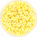 flower beads 5 mm - pastel yellow