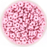 flower beads 5 mm - powdery pastel pink