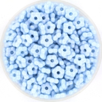 flower beads 5 mm - pastel blue