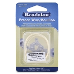 beadalon french wire - 0.6 mm silver plated
