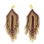 Maak je eigen fringe oorbellen  - cranberry gold