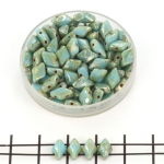 gemduo - blue turquoise silver picasso