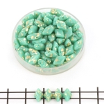 gemduo - gold splash opaque turquoise