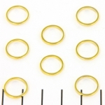 ring round with flat sides from Beadalon - gold 12 mm