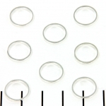 ring round with flat sides from Beadalon - silver 12 mm
