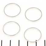 ring round with flat sides from Beadalon - silver 20 mm