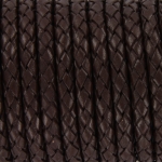 gevlochten leer 5 mm - bruin