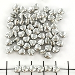 glass bead heart 6 mm - crystal labrador full
