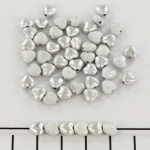 glass bead heart 6 mm - crystal etched labrador full