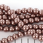 glass pearls 10 mm - light brown