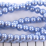 glass pearl 8 mm - soft blue