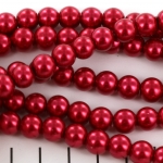 glass pearl 8 mm - red
