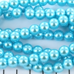 glass pearl 8 mm - light turquoise