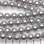 glasparels 10 mm - zilver