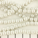 glass pearls 6 mm - light grey