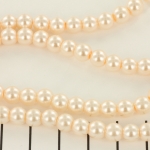 glass pearls 6 mm - creme white