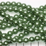 glass pearl 8 mm - green