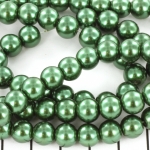 glass pearl 8 mm - green