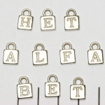 letter charms - silver