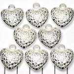 heart decorated with little hearts - silver
