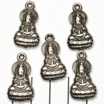 mediterende buddha - zilver