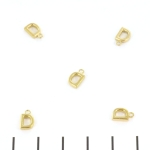 stainless steel letter bedel - goud D