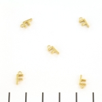 stainless steel letter bedel - goud F