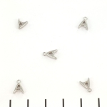 stainless steel letter charm - silver A