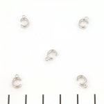 stainless steel letter charm - silver C