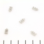 stainless steel letter charm - silver E