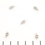 stainless steel letter charm - silver F