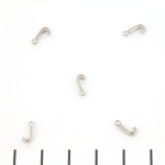 stainless steel letter charm - silver J