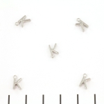 stainless steel letter charm - silver K