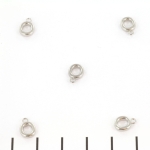 stainless steel letter charm - silver O