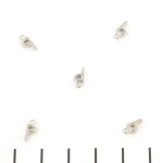 stainless steel letter charm - silver P