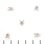 stainless steel letter charm - silver R