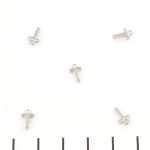 stainless steel letter charm - silver T
