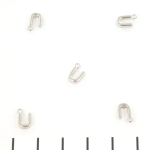 stainless steel letter charm - silver U