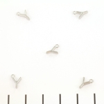 stainless steel letter charm - silver Y